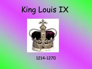 King Louis IX