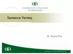 Sentence Variety - slide 1
