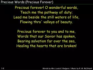 Precious Words (Precious Forever)