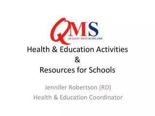 Health &amp; Education Activities &amp; Resources for Schools
