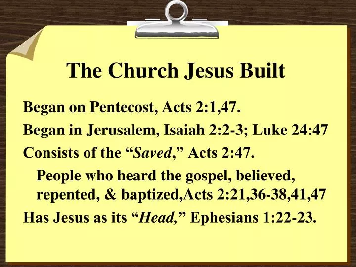 the church jesus built