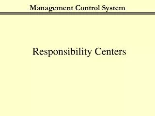 Management Control System