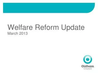 Welfare Reform Update March 2013