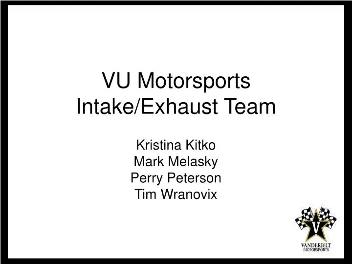 vu motorsports intake exhaust team