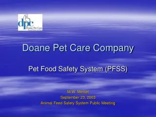 Doane Pet Care Company