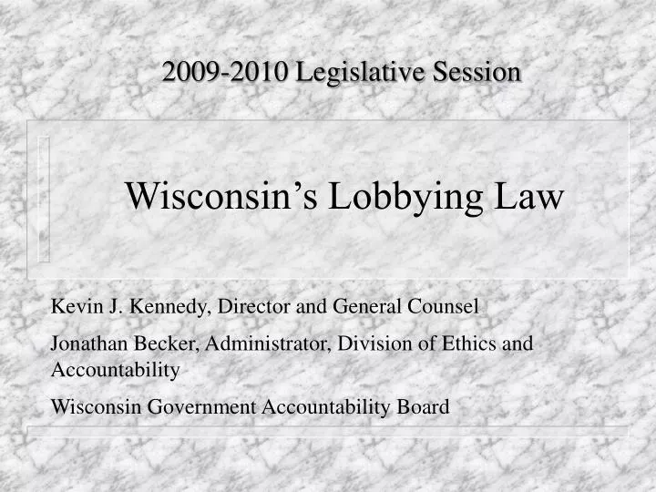 wisconsin s lobbying law