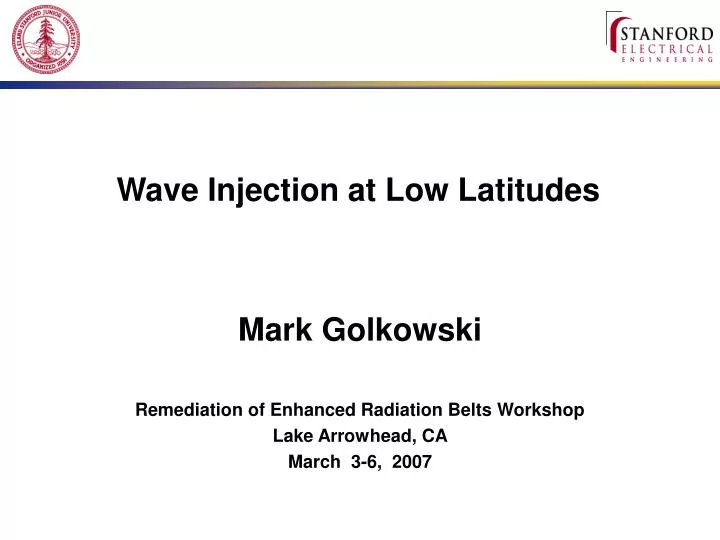 wave injection at low latitudes