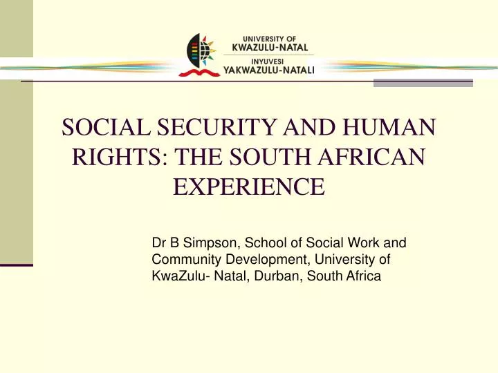 social security and human rights the south african experience