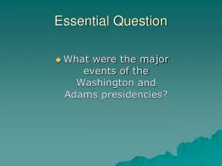 Essential Question