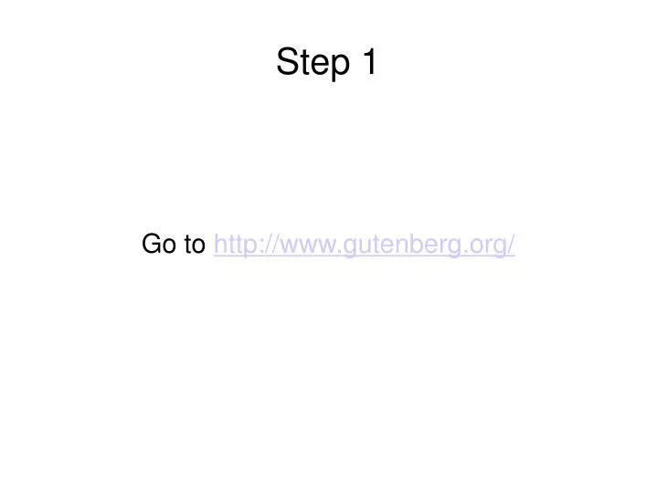 go to http www gutenberg org