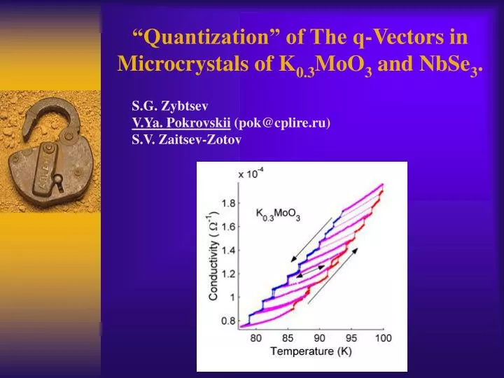 quantization of the q vectors in microcrystals of k 0 3 moo 3 and nbse 3