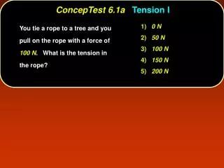 ConcepTest 6.1a Tension I