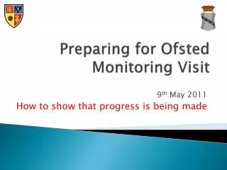 Preparing for Ofsted Monitoring Visit
