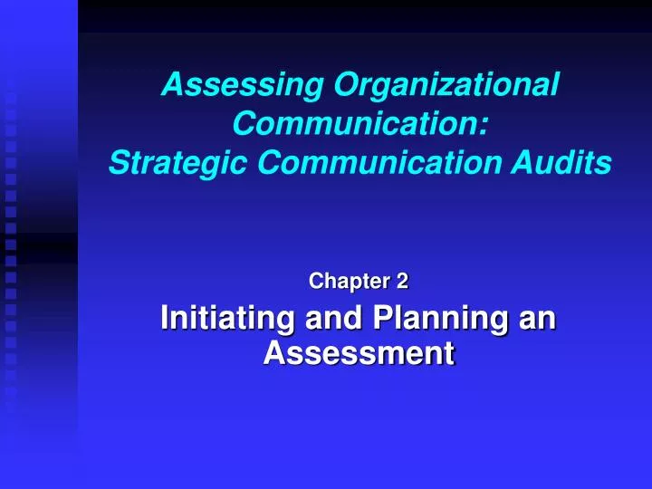 assessing organizational communication strategic communication audits