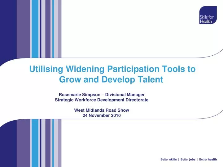 utilising widening participation tools to grow and develop talent