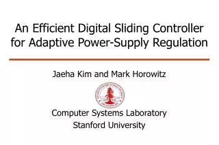 An Efficient Digital Sliding Controller for Adaptive Power-Supply Regulation