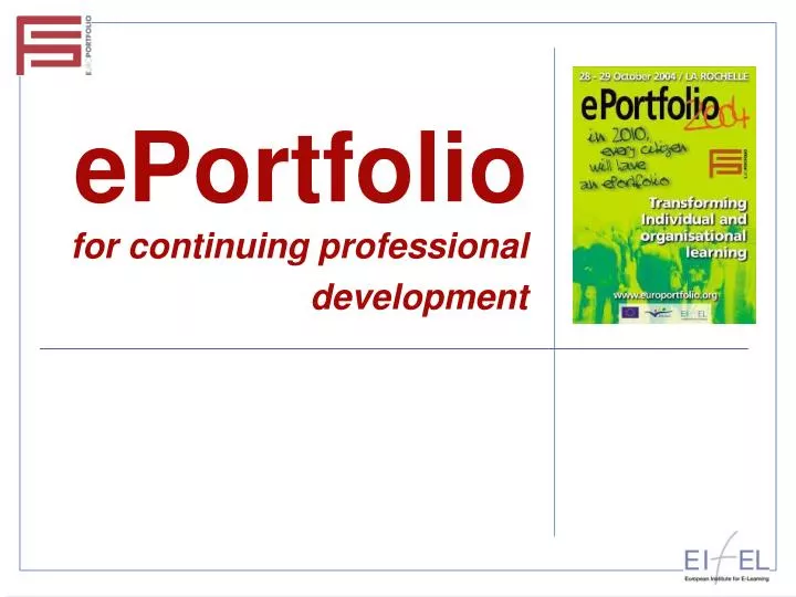 eportfolio for continuing professional development