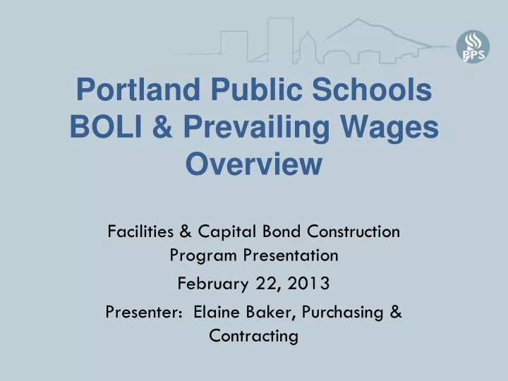 portland public schools boli prevailing wages overview