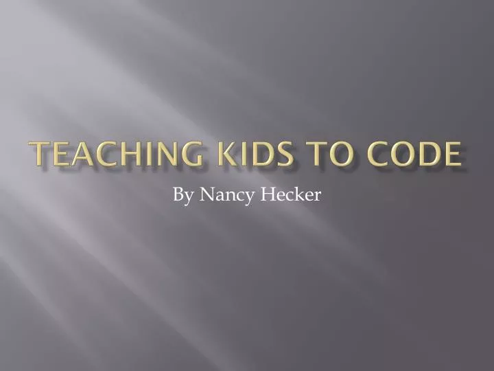 teaching kids to code