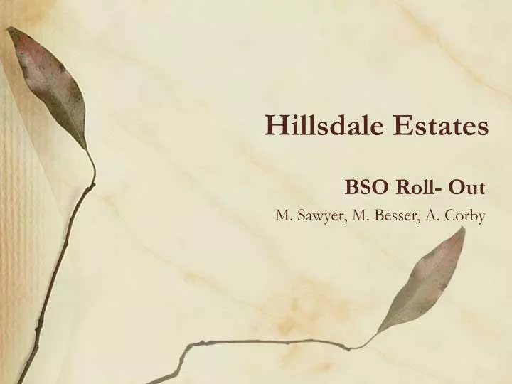 hillsdale estates