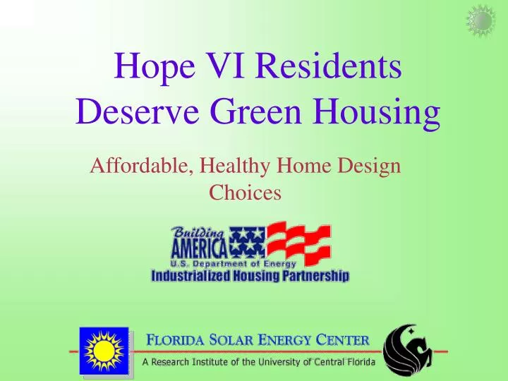 hope vi residents deserve green housing
