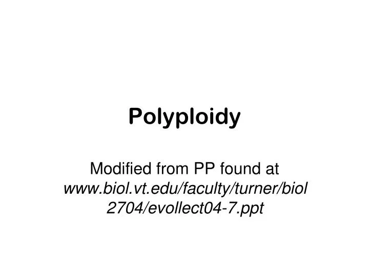 polyploidy