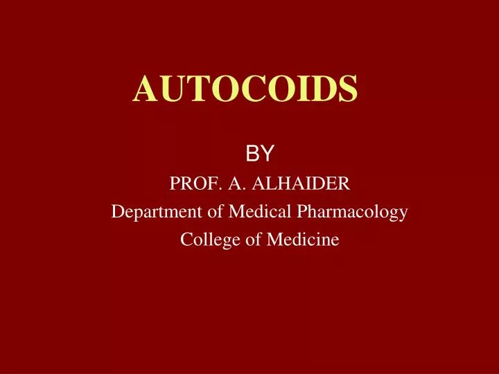 autocoids