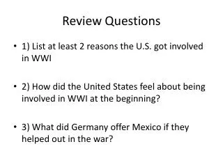 Review Questions