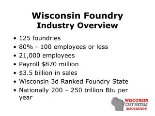 Wisconsin Foundry Industry Overview