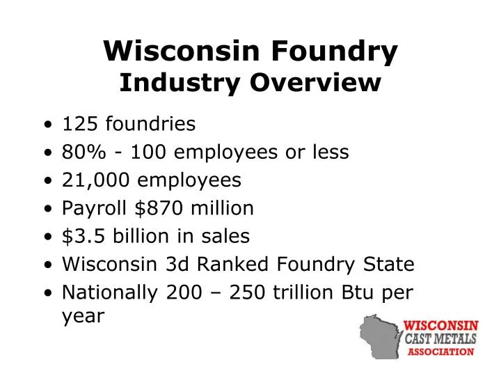 wisconsin foundry industry overview