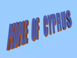 PEOPLE OF CYPRUS