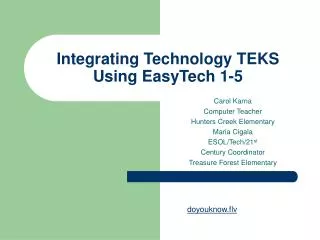 Integrating Technology TEKS Using EasyTech 1-5