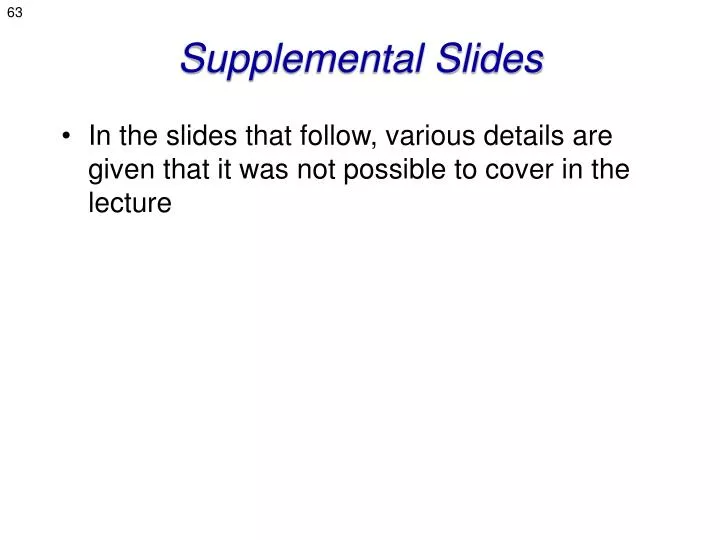 supplemental slides