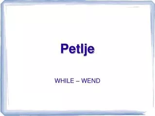 petlje
