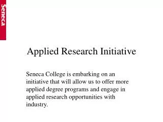 applied research initiative