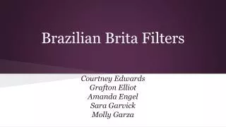 Brazilian Brita Filters