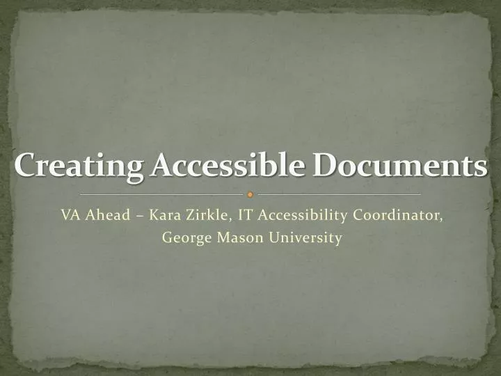 creating accessible documents