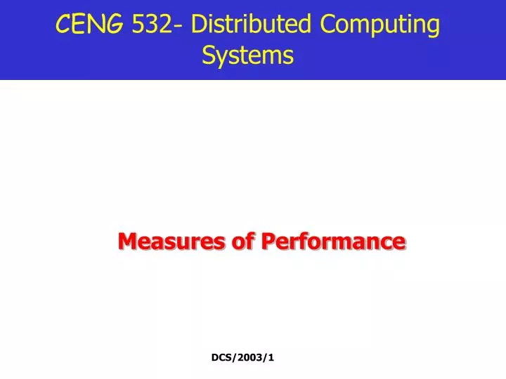 ceng 532 distributed computing systems