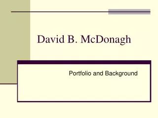 David B. McDonagh