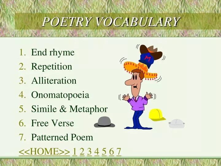 poetry vocabulary