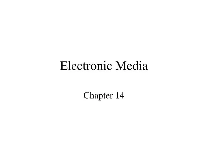 electronic media