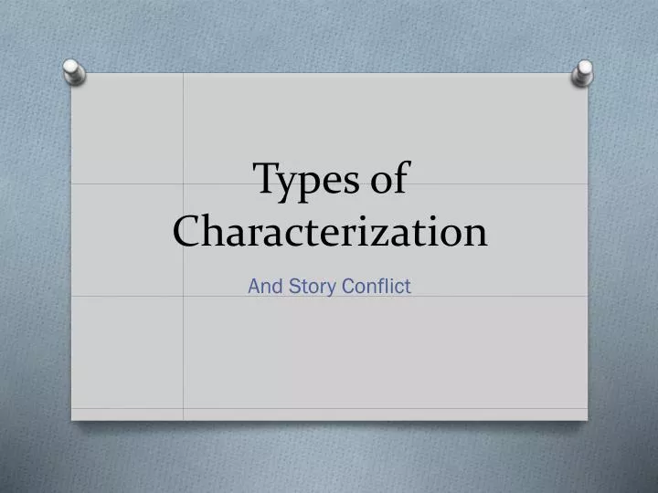 types of characterization
