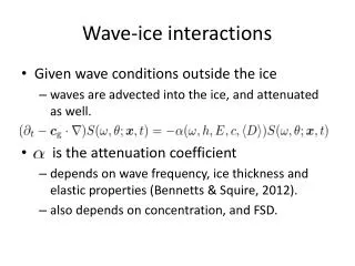 Wave-ice interactions
