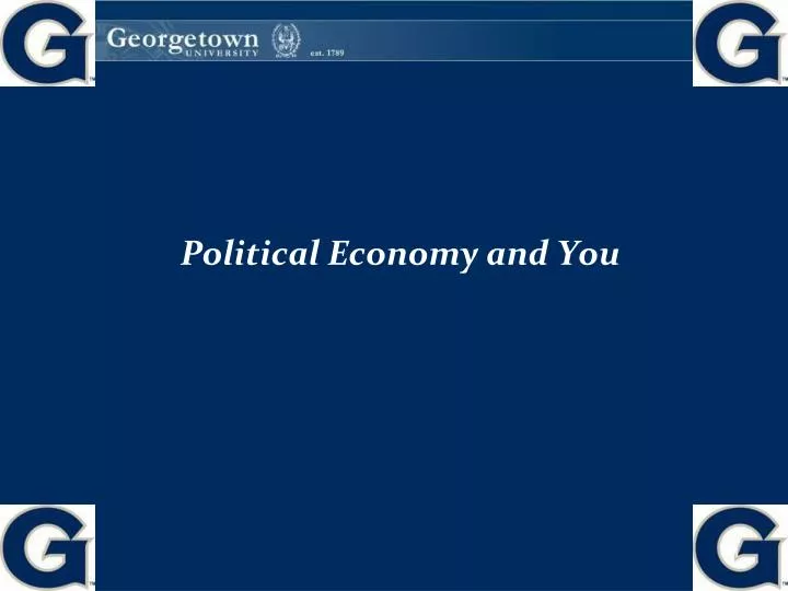 political economy and you