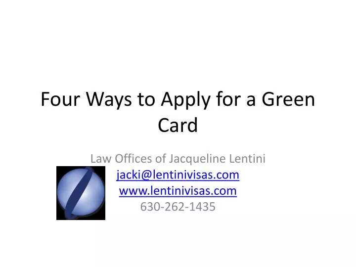 four ways to apply for a green card