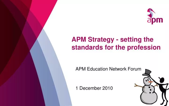 apm strategy setting the standards for the profession