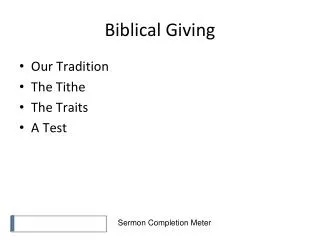 Biblical Giving