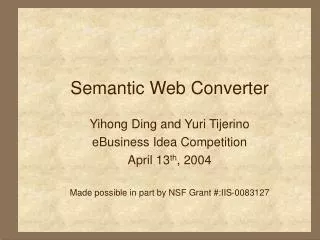 Semantic Web Converter