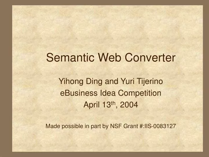 semantic web converter