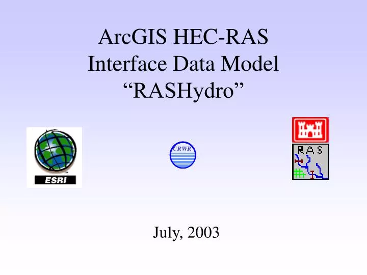 arcgis hec ras interface data model rashydro